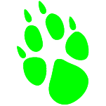 Green paw Foxtrail logo